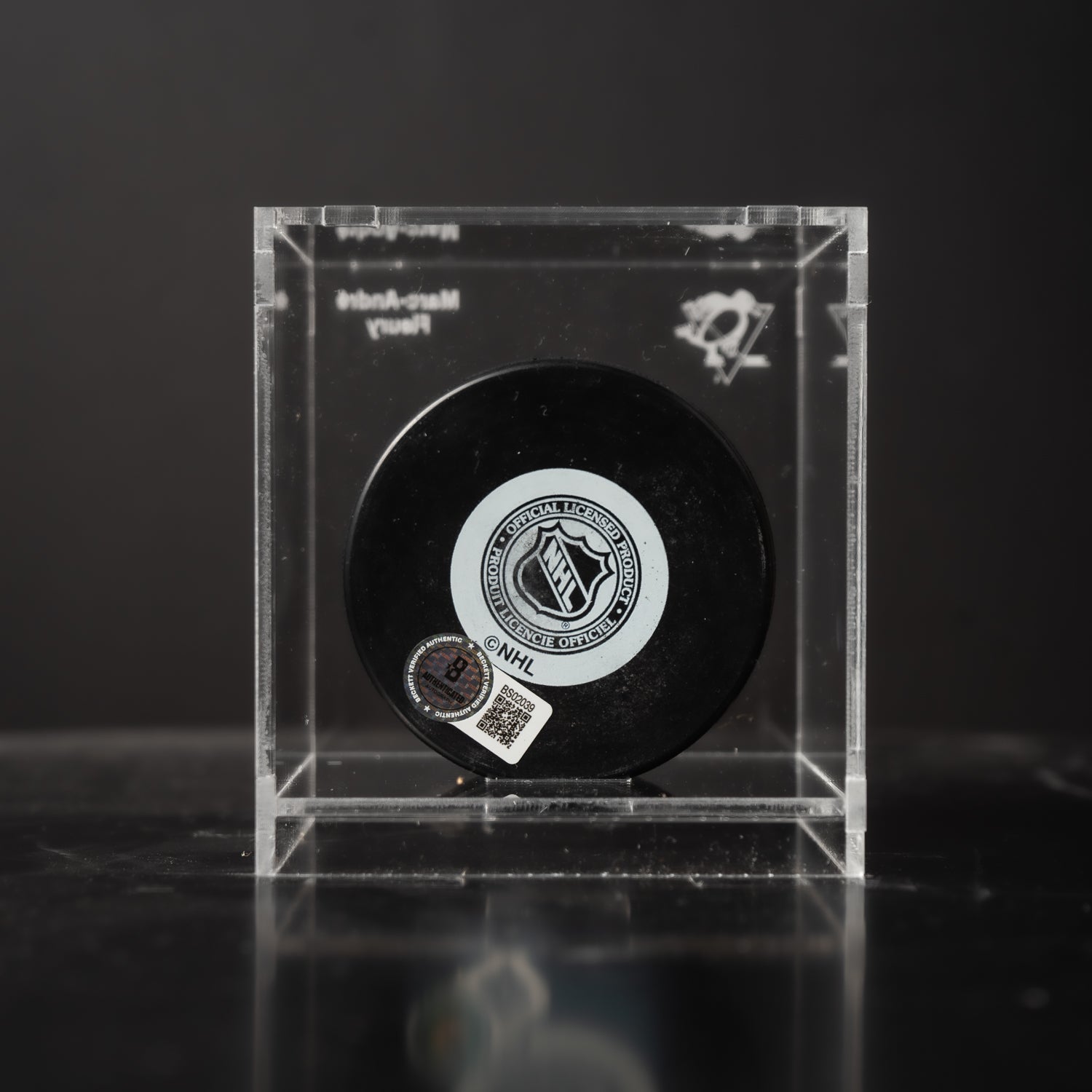 Puck Firmado- Fleury Marc-Andre Pittsburgh Penguins